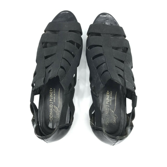 Donald J Pliner Estee Gladiator Sandal Sz 7M Black - Picture 6 of 8